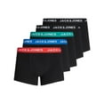 thumbnail image 1 of Jack & Jones Calzoncillos para hombre, paquete de 5 - JACHUEY TRUNKS, algodón elástico Rot/Blau/Petrol/Schwarz XL (X-Large), 1 of 7