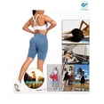 thumbnail image 6 of Deago High Waist Yoga Shorts for Women Butt Lifting Workout Tummy Control Bike Shorts Running Exercise Leggings (Blue, M), 6 of 6