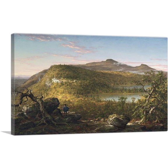 ARTCANVAS View Of Two Lakes Mountain House Catskill Mountains Morning 1844 Canvas Art Print by Thomas Cole - Size: 12" x 8" (0.75" Deep)
