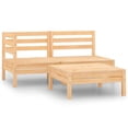 thumbnail image 1 of vidaXL 3 Piece Garden Lounge Set Solid Pinewood, 1 of 5