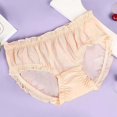 thumbnail image 3 of Panties for Women,Pure Desire Wind Mesh Breathable Floral Bud Fashion Triangle Panties for Everyday Comfort and Style,Womens Underwear,Beige,L, 3 of 3