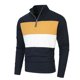 thumbnail image 1 of Blusa y camisa de cuello alto de manga larga para hombre, estilo británico, estilo retro, con cremallera, manga larga, jersey de temperamento, blusa de poliéster para hombre, 1 of 8