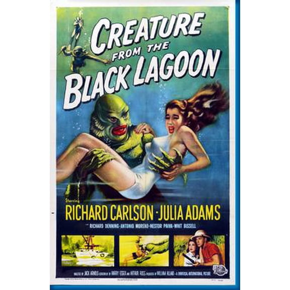 Creature From The Black Lagoon Movie Poster Reprint 27inx40in 27x40 #495114 Square Adults Poster Time