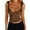 Coffee, variant on Daznico Tank Tops for Women,Women Contrast Lace Trim Crop Tank Top Vintage Spaghetti Strap Camisole Summer Streetwear,Size M