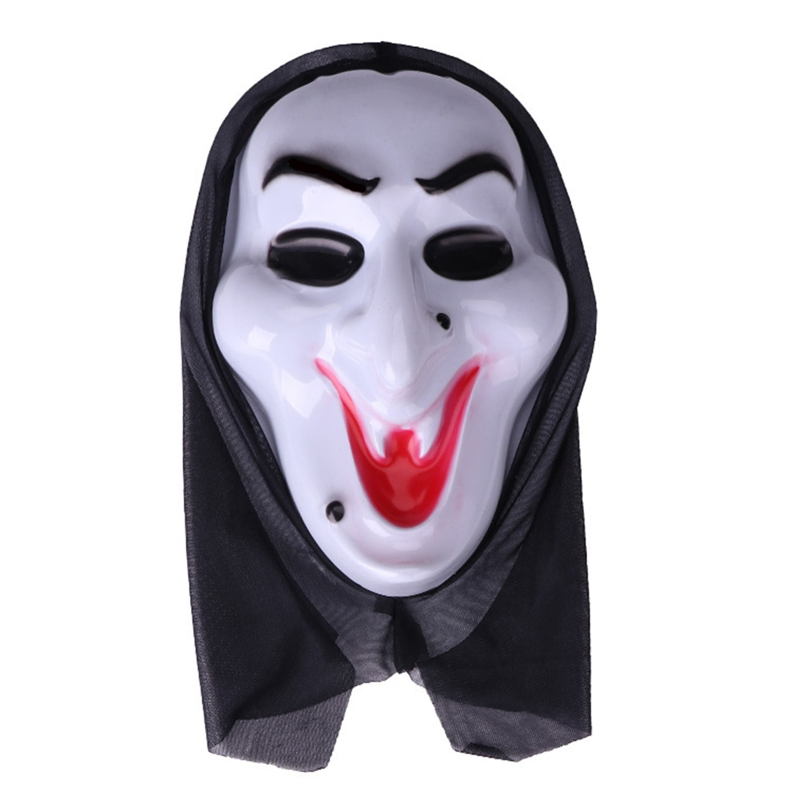 SHUDAGENG Mask With Shroud, Halloween Scream Mask Full Head Masks Scary