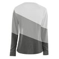 thumbnail image 5 of Women Fall Fashion Clothes 2023 Long Sleeve Shirts Color Block Patchwork Casual Lightweight Crewneck Pullover Blouse Womens Clothes, 5 of 5