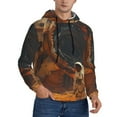 thumbnail image 2 of Naloa Astronaut Exploring Mars Men's Casual Hooded Collar Drawstring Hoodies Pullover Sweatshirts Casual Long Sleeve Shirts-4X-Large, 2 of 7