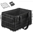 thumbnail image 7 of Bike Basket Rear, Folding Metal Bicycle Basket, Large Quick Release Design Rear Bike Basket, Ebike Basket for Adult Women/Men Carrying Dogs, Pets, Fruit & Grocery, 7 of 7