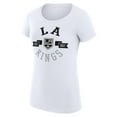 thumbnail image 2 of Women's G-III 4Her by Carl Banks White Los Angeles Kings Super-Slim Fit Lightweight City Graphic Sport Crewneck T-Shirt, 2 of 3