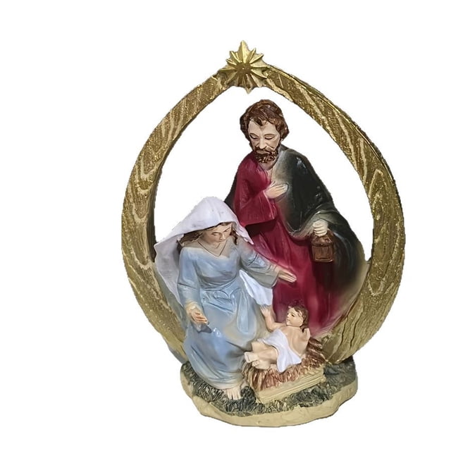 Estatuas de la Sagrada Familia de la Natividad, figuras de resina, María José