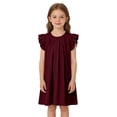 thumbnail image 2 of EnJoCho Toddler Baby Girl Dress Summer Cotton Linen Ruffl𝖾 Halte𝗋 Sleeveless Kids Casual Beach Par𝗍y Dresses 2-7 Years Toddler Summer Sleeveless 𝖲undress, 2 of 6