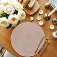 thumbnail image 2 of Warm Beige Round 15 Inch Placemats Set of 4, Solid Color Farmhouse Beige HeatResistant Non Slip Place Mats for Dining Table, Wipeable Braided Kitchen Table Mats for Housewarming, 2 of 9