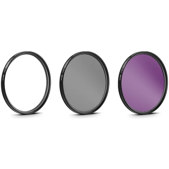 General Brand 58mm UV, Polarizer & FLD Deluxe Filter kit (set of 3 carrying case)