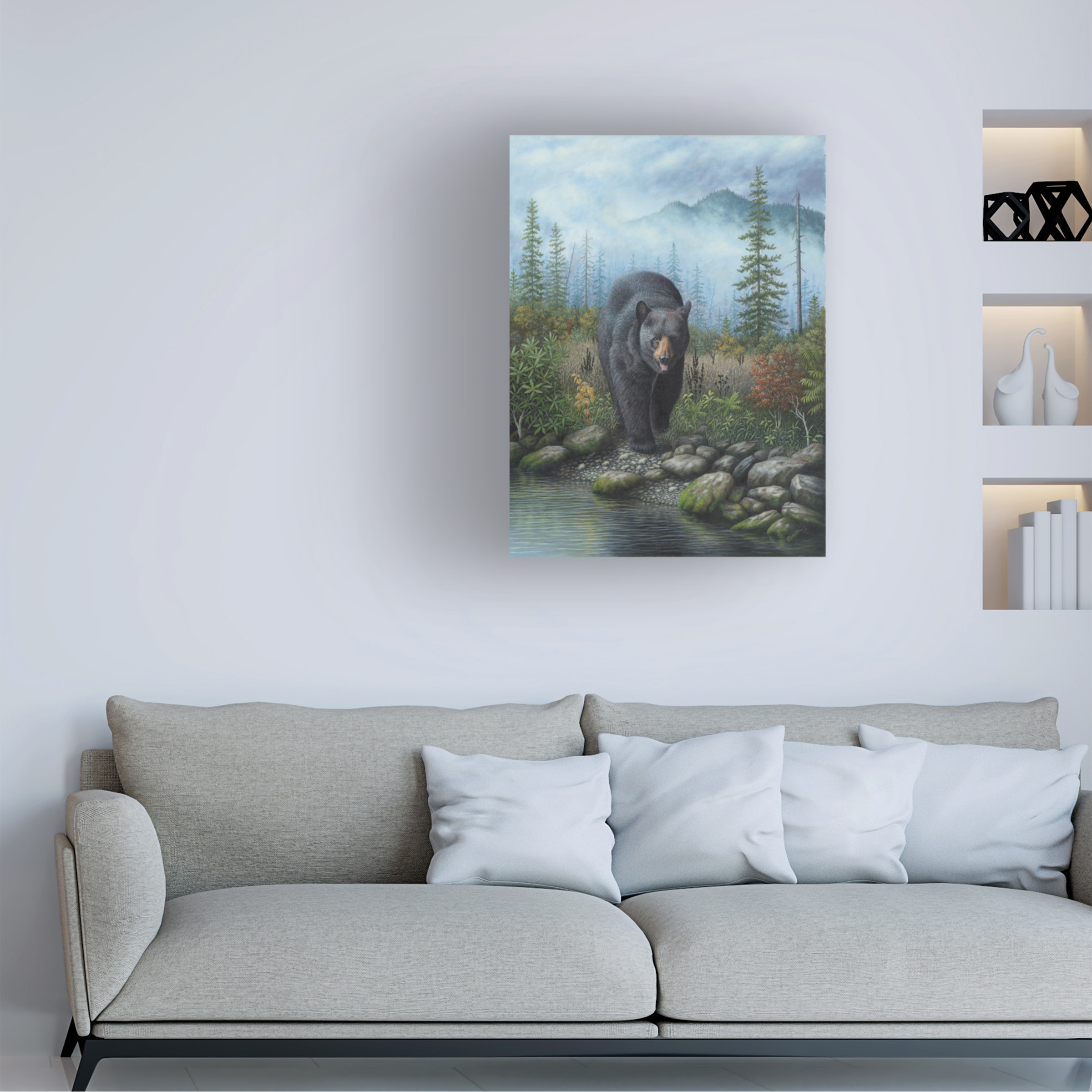 Robert Wavra 'Smoky Mountain Black Bear' Canvas Art