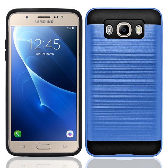 Samsung Galaxy J5 2016 / J510 Hybrid Metal Brushed Shockproof Tough Case Cover
