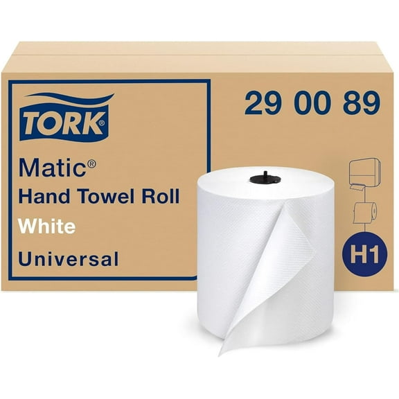 Matic Paper Hand Towel Roll White H1 Universal 100% Recycled Fiber 6 Rolls x 700 ft 290089