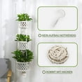 thumbnail image 4 of 3-Tier Boho Macrame Hanging Fruit Basket, 43-Inch Hand-Woven Cotton Rope Vegetable Organizer, Space-Saving Kitchen Storage and Indoor Plant Hanger, Cream White, 4 of 8
