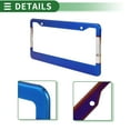 thumbnail image 5 of License Plate Frame Stainless Steel Car Front Rear License Plate Holder 2 Hole Baked Blue 1 Pc Round Hole Wide Frame, 5 of 7
