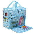 thumbnail image 5 of Yarn Storage Bag, Knitting Tote Bag Organizer Crochet Organizer Bag 4 Hole Zipper, 10.92*9.75*1.56In, a Bag of Woolen Handbags, Meiiso, 5 of 9