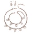 thumbnail image 3 of 1 Conjunto de joyas con colgante de mariposa, pulsera de circonita con dije brillante, 3 of 5