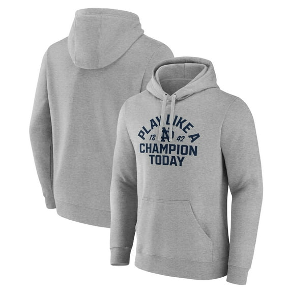 Men's Heathered Gray Notre Dame Fighting Irish Play Like a Champion Today Arched Pullover Hoodie