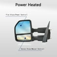 thumbnail image 6 of WLLW Towing Mirrors for Ford F150 Pickup Truck 2015 2016 2017 2018 2019 Power Heated with Turn Signal - 8 Pin Plug (Black Cap), 6 of 7