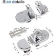 thumbnail image 2 of Pack Zinc Alloy Latch For Glass Cupboard Or Showcase Door 5-8mm, 2 of 5