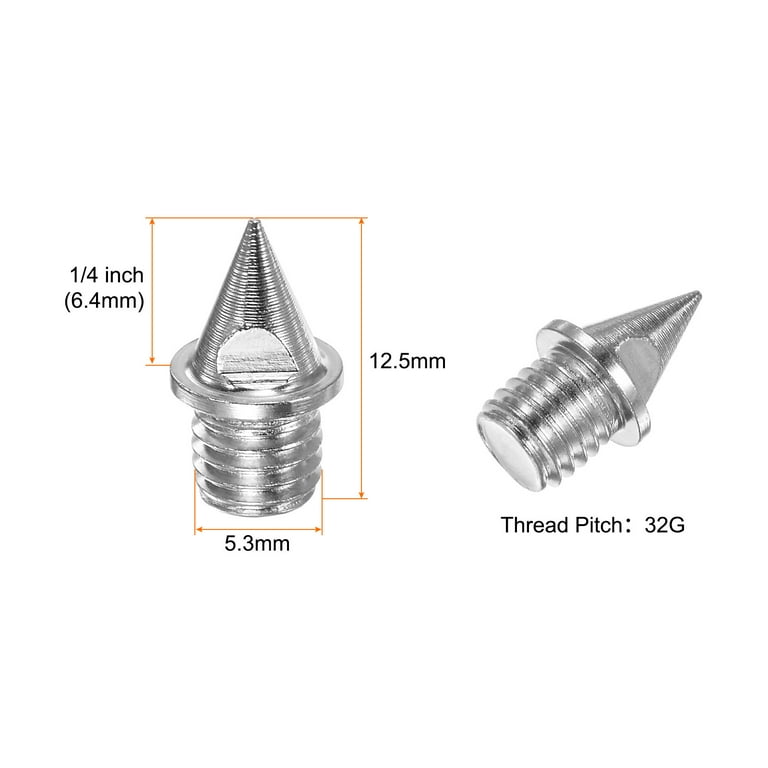 Uxcell Track Spikes 1/4 Inch Alloy Steel Replacements for Uxcell Track Spikes 1/4 Inch Alloy Steel Replacements for
