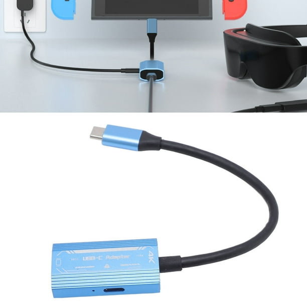 USB C A Gafas y Adaptador de Carga, Adaptador de Gafas ar de Enchufe y Juego Alembre de Gajas Alembre 4K 60Hz Para Proyectores