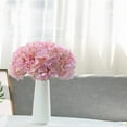 thumbnail image 3 of Artificial Flowers Large Silk Hydrangea Heads with Stems 90 Petals Fake Flowers for Wedding Home Party Shop Baby Shower Decor Pack of 6 (White), 3 of 5