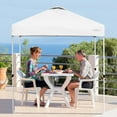 thumbnail image 2 of Costway 6x6 FT Pop Up Canopy Tent Camping Sun Shelter W/ Roller Bag White, 2 of 10