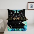 thumbnail image 4 of Death Moth Comforter Hippy Mushroom Bedding, Boho Moon Phase Bedding Sets & Collections Bohemian Twin Comforter Set, Luxury Vintage Quilt Comforter Chic Butterfly Dragonfly Duvet Sets Soft Cozy, 2Pcs, 4 of 6