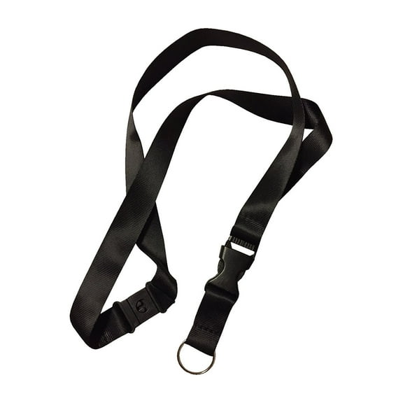 1 Black anti choke Lanyard perfect for ID Badge Holders Features Strangle Proof Release Buckle