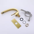 thumbnail image 4 of Single Handle Deck Mounted Bathroom Sink Faucet, Brass Lavatory Basin Faucet with 6-inch Cover Plate, 4 of 5