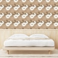 thumbnail image 3 of Ambesonne Garden Peel & Stick Wallpaper for Home, Dahlia Flowers Simplistic, 13"x100", Dark Sand Brown and White, 3 of 5