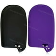 thumbnail image 2 of Dobrev 4 Button Silicone Case Cover Fob Skin Protector for Dodge Ram Durango Challenger Jeep Renegade Trailhawk Compass Grand Cherokee Key  black and purple, 2 of 2