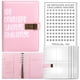 thumbnail image 1 of Money Challenge Budget - Libreta de ahorros para planificador (con candado), 100 sobres, color rosa, 1 of 6