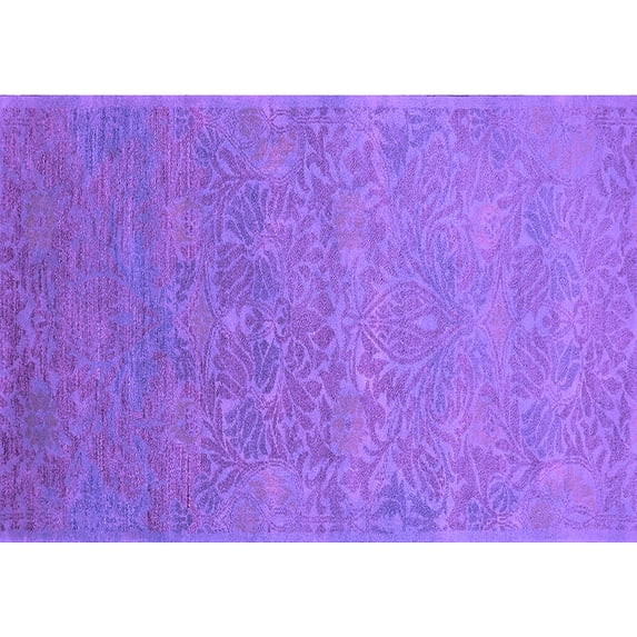 Ahgly Company Indoor Rectangle Oriental Purple Industrial Area Rugs, 2' x 4'