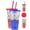 Red+Blue-2PCS, variant on Spider Color Changing Cups, Cold Activated Color Changing Spider Web Tumbler, 24oz Reusable Plastic Cup with Lid & Straw, Halloween Spider Iced Drink Tumbler for Party Favors, Travel, Daily Use