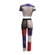 thumbnail image 4 of VISgogo, camisetas y pantalones de manga corta tejidos para mujer, ropa de verano con vendaje frontal en la cintura elástica a juego de colores VISgogo moda, 4 of 5