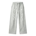 thumbnail image 4 of CONZONE Little Boys Baggy Sweatpants Y2K Graphic Joggers for Boys Drawstring Fall Winter Athletic Trousers with Pockets, 4 of 5