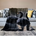 thumbnail image 2 of HENGT  Black Swans Blanket Beautiful Animals Blanket Soft Fuzzy Plush Throw Blankets for Couch Bed, 2 of 6