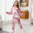 thumbnail image 3 of Uorisanigo Boy Girl Hoodie Sweatsuit Fall Winter Long Sleeve Outfit Clothes Tops and Pants Set, Soft Loose Pink Cherry Blossom Cat Hoodie & Sweatpants Outfit Pack of 2, 3 of 7