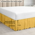 thumbnail image 5 of CCNY Dust Ruffled Style Bed Skirt Queen size Adjustable Elastic 11" Drop Length Microfiber Made Golden Bedskirts, 5 of 6