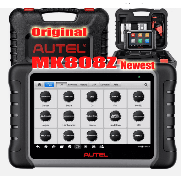 Newest Autel Scanner MaxiCOM MK808Z, Bidirectional Scan Tool Same As MK808S MK808BT MX808S, 28  Service, Active Test, All System Diagnose, Injector Coding, FCA Autoauth, Alternative of MK900 MX900