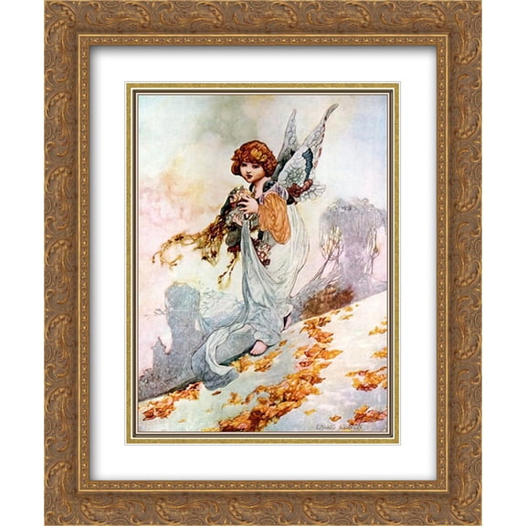 Charles Robinson 2x Matted 20x24 Gold Ornate Framed Art Print 'Autumn'