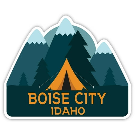 

Boise City Idaho Souvenir 4-Inch Fridge Magnet Camping Tent Design