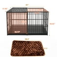 thumbnail image 2 of Aukfa 61" Extra Long Indestructible Dog Crate with Comfy Dog Pad for Large Dogs, Heavy Duty Steel Escape Proof Kennel, 2 Door&Removable Tray, 2 of 10