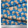 thumbnail image 3 of Soimoi Silk Fabric Leaves & Peony Floral Fabric Prints By Yard 42 Inch Wide, 3 of 3