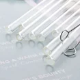thumbnail image 4 of Reusable Glass Drinking Straw Translucent Straws Bent Straight Glass Straws with Cleaning Brush Bar Party Accessory 8pcs Clear, 4 of 5